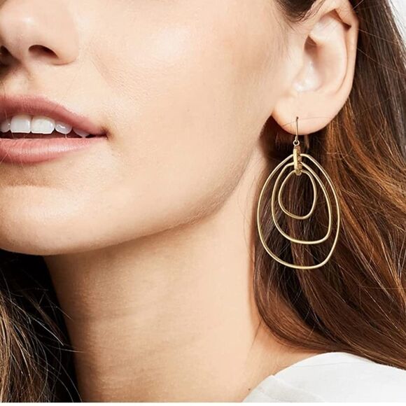 Unique 14k Gold Plated Boho Dangle Earrings - Picture 1 of 6